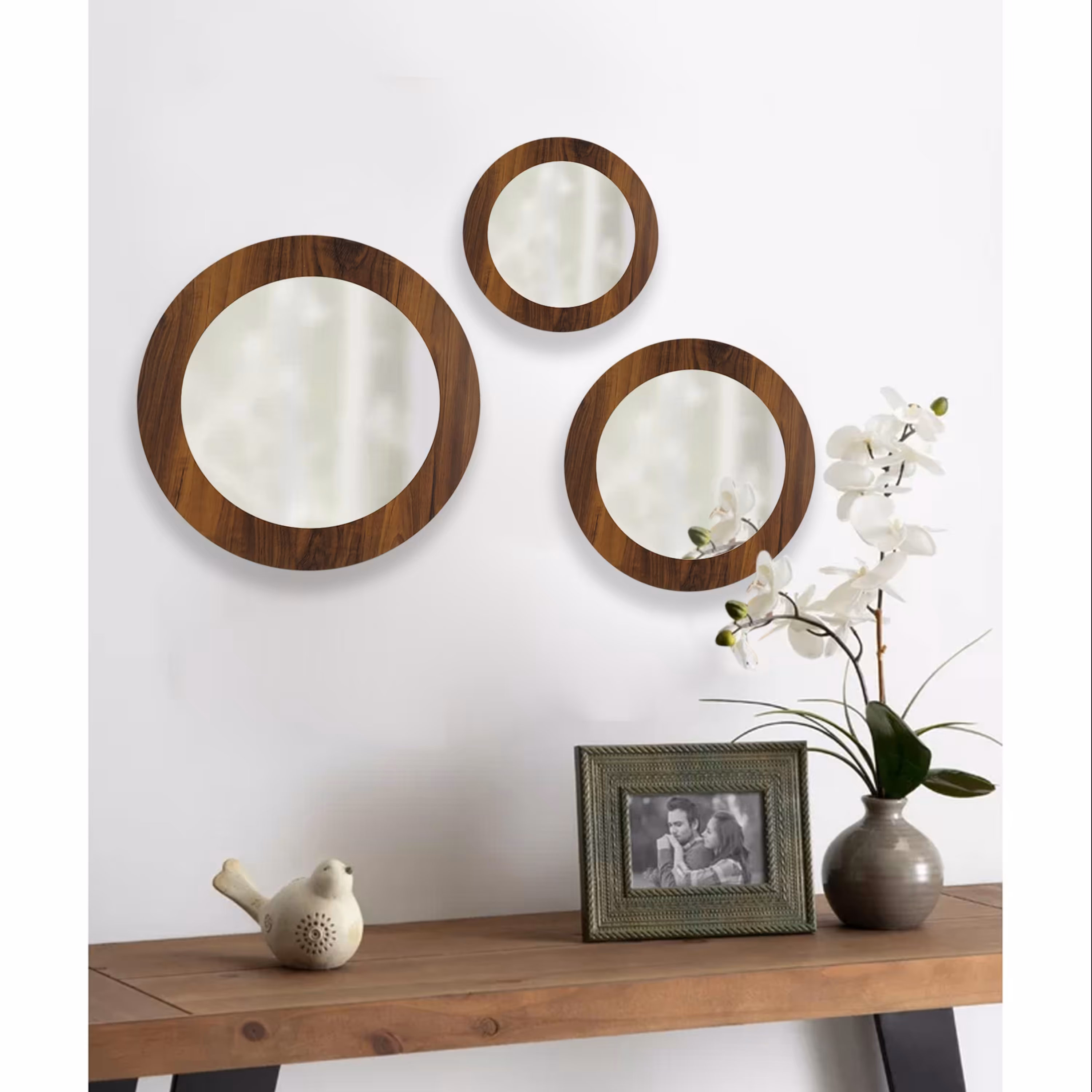 آینه  الف مدل گرد دلسا کد 321 مجموعه 3 عددی