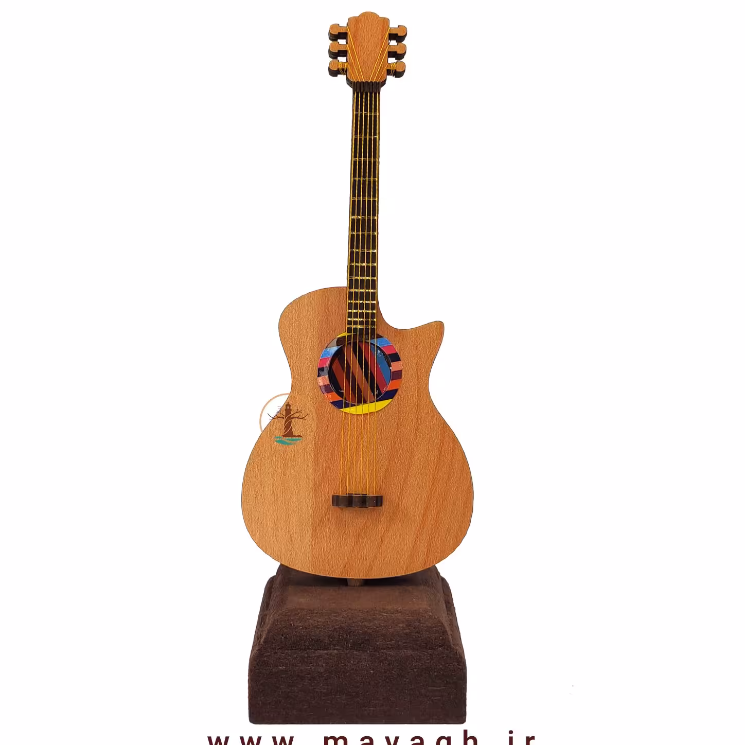 ماکت چوبی و دکوری ساز مینیاتوری گیتار کات ( دارای دو رنگ )