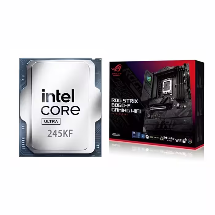 باندل مادربرد ایسوس مدل ROG STRIX B860-F GAMING WIFI و پردازنده بدون جعبه اینتل مدل Core Ultra 5 245KF