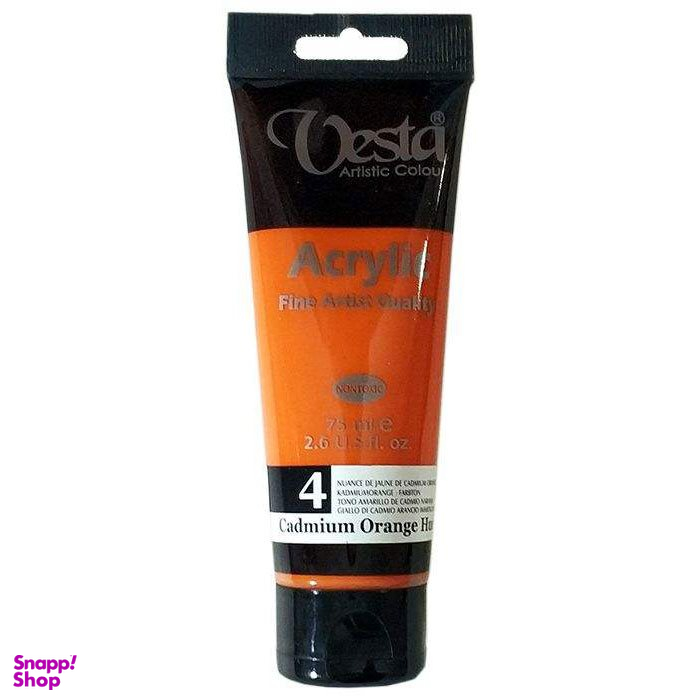 رنگ اکریلیک وستا (Vesta) شماره 4 cadmium orange hue