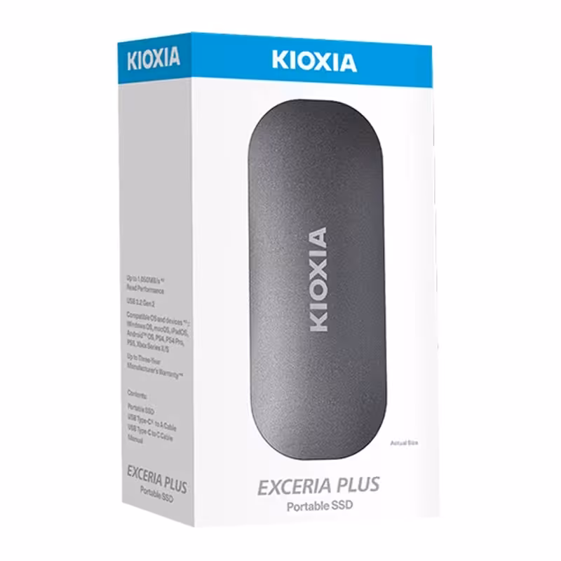 اس اس دی اکسترنال کیوکسیا مدل EXCERIA PLUS Portable ظرفیت 1 ترابایتExternal SSD KIOXIA EXCERIA PLUS 1TB