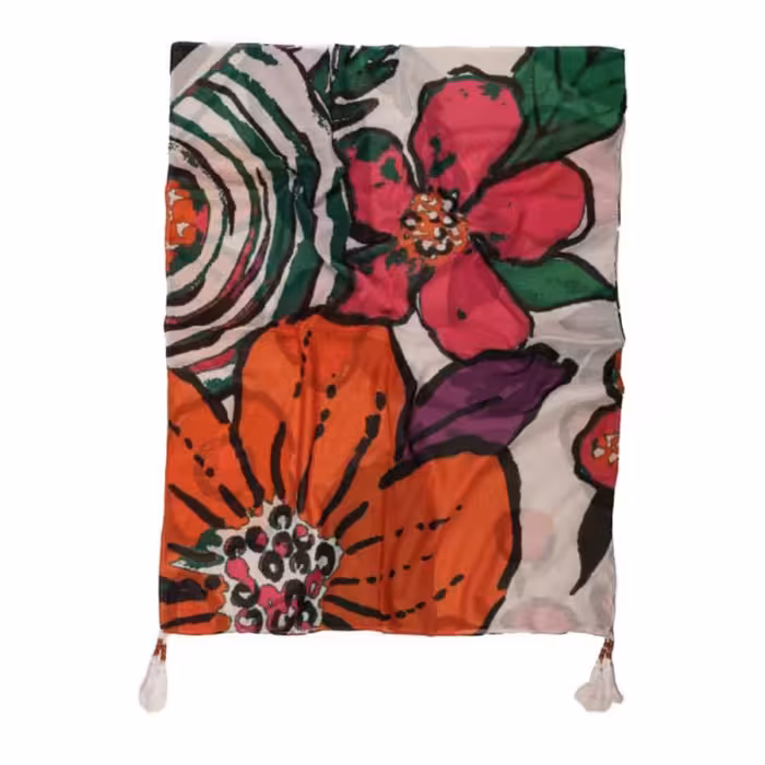 شال ابرنگی هاوایی نخی و  لطیف  بی چروک  دخترانه قیمت مناسب 