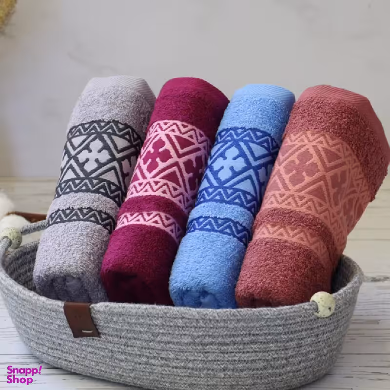 حوله دستی بهباف آذر طرح کارتال سایز 80×40 سانتی متر