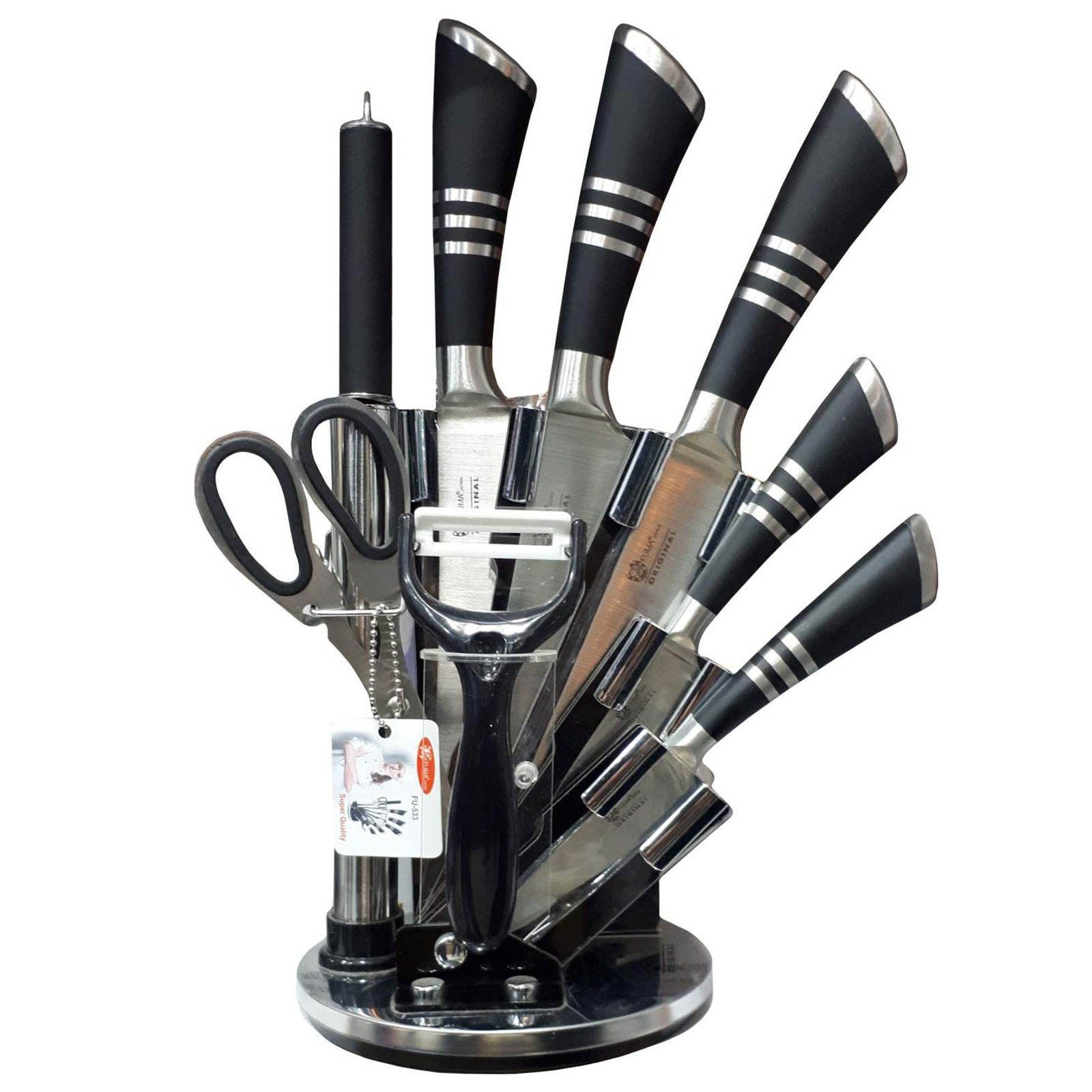 سرویس چاقو 9 پارچه فوما مدل FU-533-مشکی - ارسال رایگان