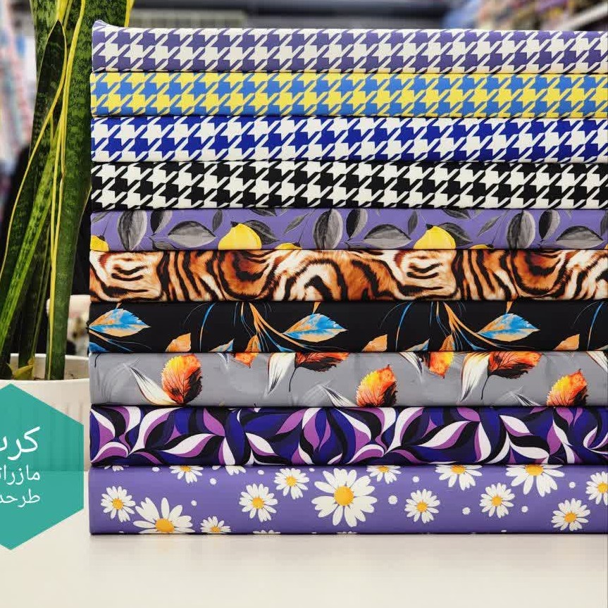 پارچه کرپ مازراتی طرح دار