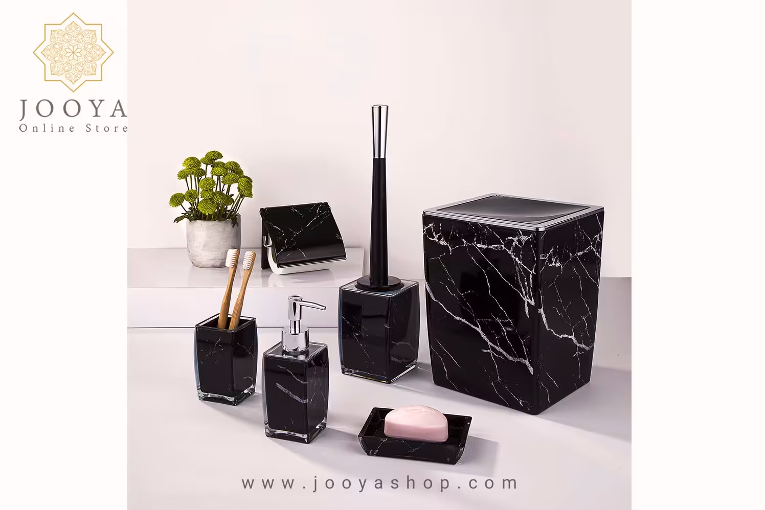 ست بهداشتی کلاسیک طرح ماربل لیمون