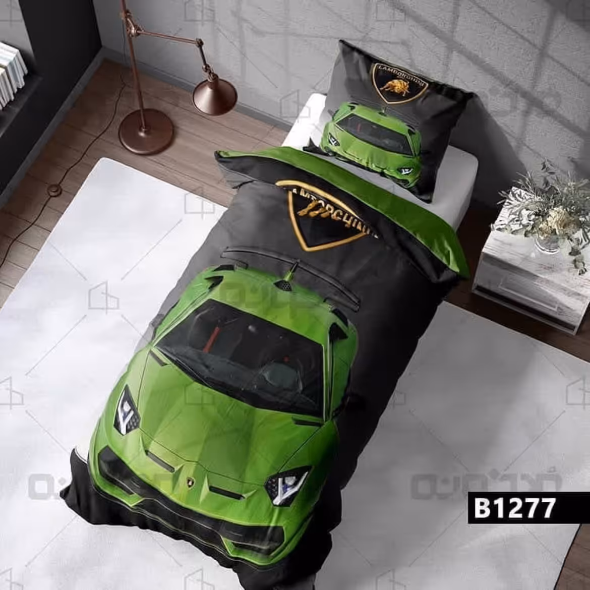 روتختی تکنفره طرح لامبورگینی 1 برواگالری با جنس نخ پنبه و کیفیت و دوخت درجه یک