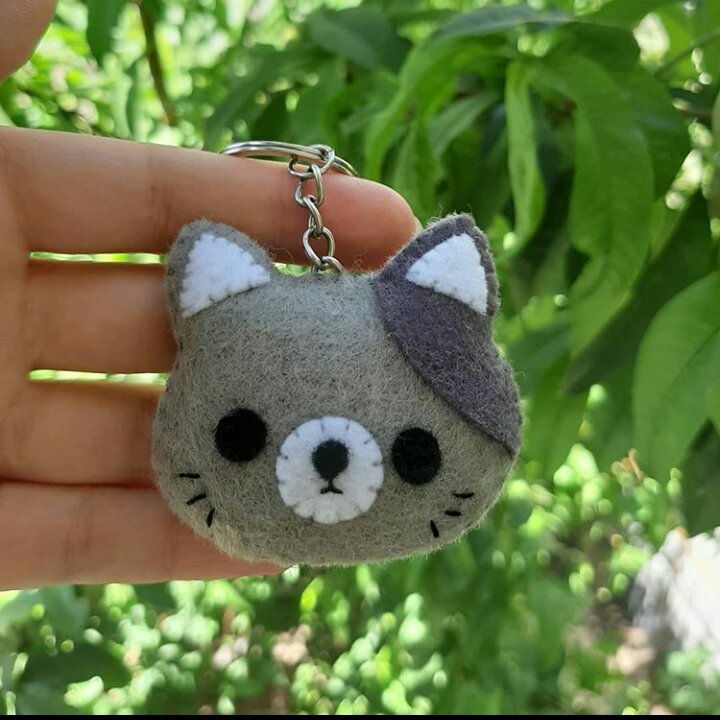 جاکلیدی و آویز طرح گربه