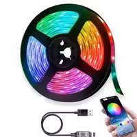 ریسه استریپ لایت بلوتوثی پنج متری  XTRIKE ME حساس به صدا مدل  HT-5050 B5