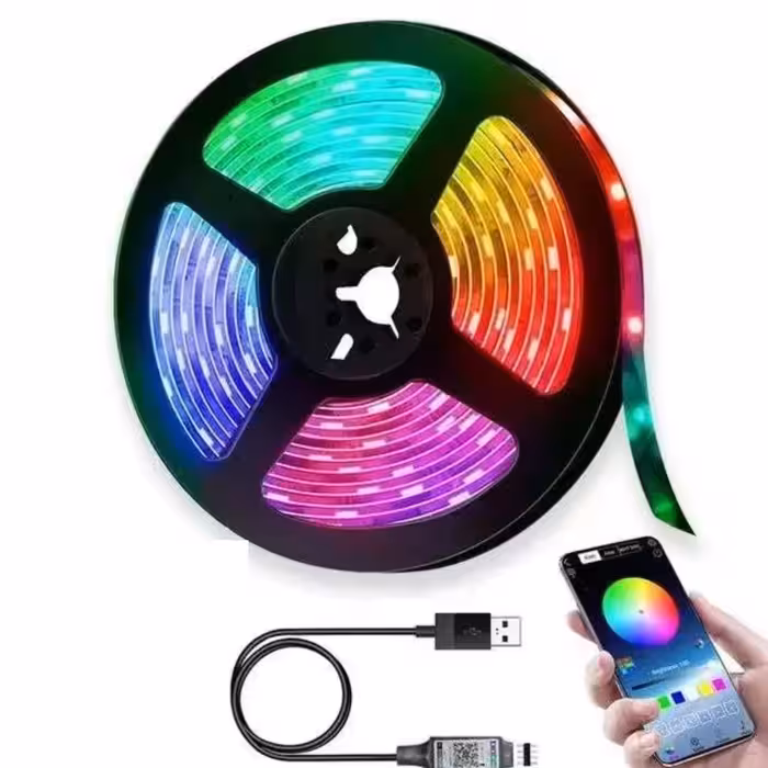 ریسه استریپ لایت بلوتوثی پنج متری  XTRIKE ME حساس به صدا مدل  HT-5050 B5