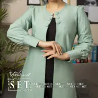 مانتو مدل یکتا رنگ پاستیلی برند SET 