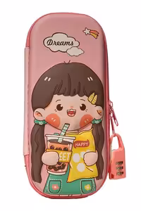 جامدادی PVC قفل دار دختر بوبا کوچک 5530