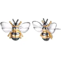 گوشواره میخی ظریف طرح زنبور کد E496