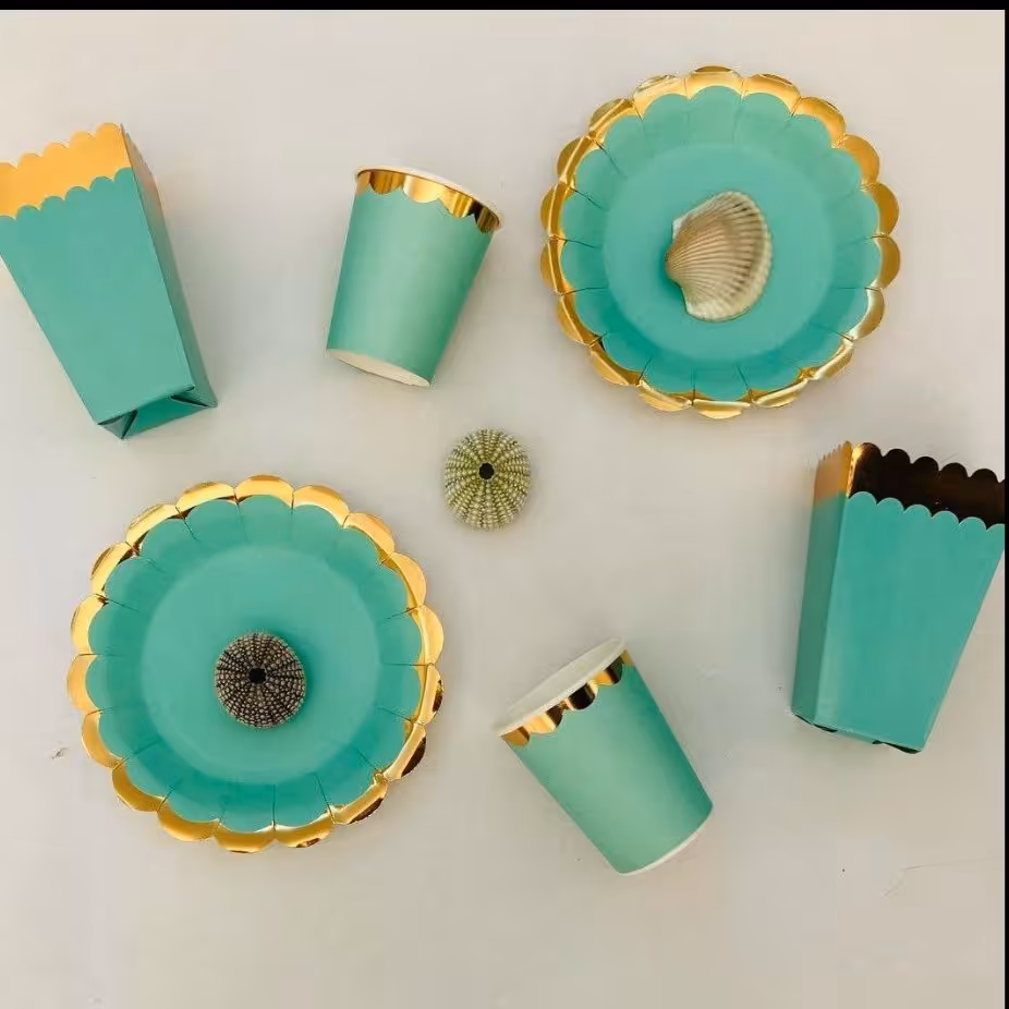 پک تم لبه کنگره ای سبز فسفری 50 تکه