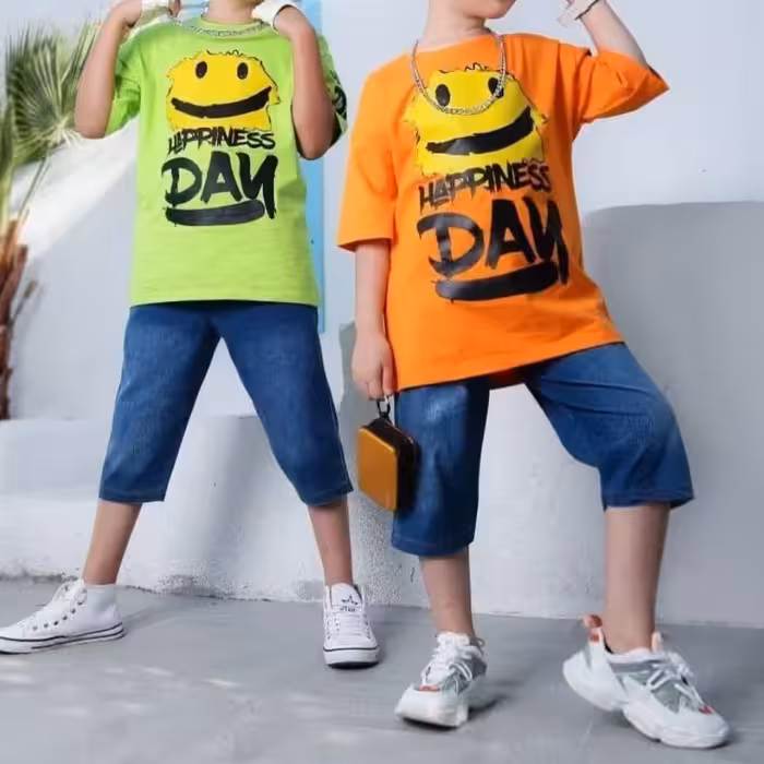 تیشرت پنبه سوپر شلوارک لی سایز 50 اسپرت مناسب دختر و پسر