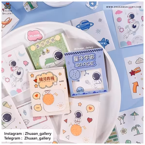 ست استیکر Cute Astronaut فضانورد