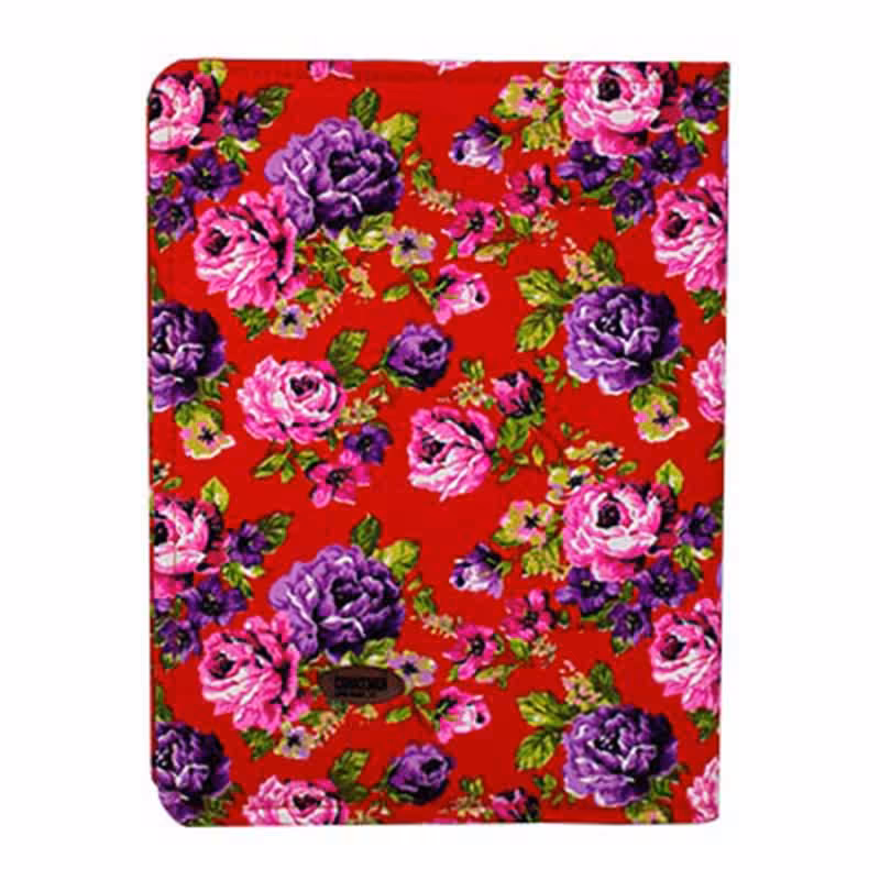 کلاسور 100 برگ 26 حلقه قفل فلزی پارچه ای طرح گل کد 4 امید دیمو آساناپخش 