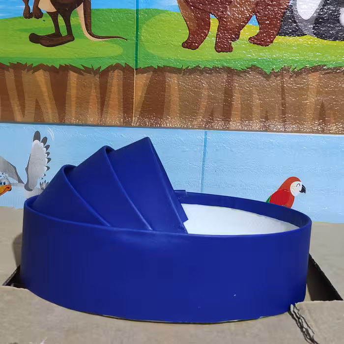 باکس گهواره نوزاد چرمی کامل  طرح چرم ساده سورمه ای سایز 26در 36