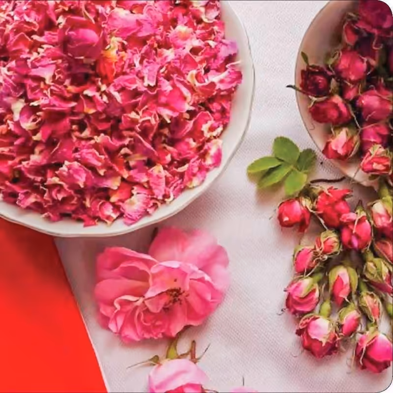 گل محمدی غنچه تمیز  با کیفیت ممتاز بسته 50 گرمی 