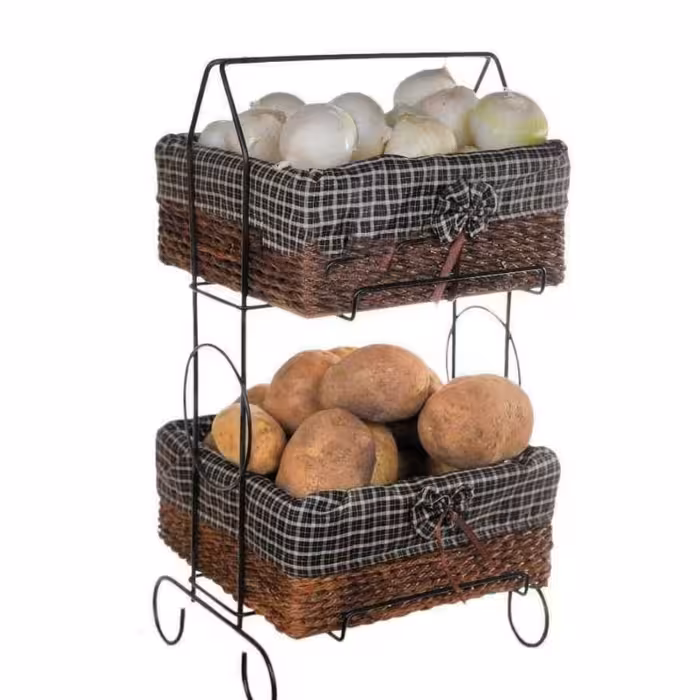 جا پیاز و سیب زمینی 2  طبقه حصیری