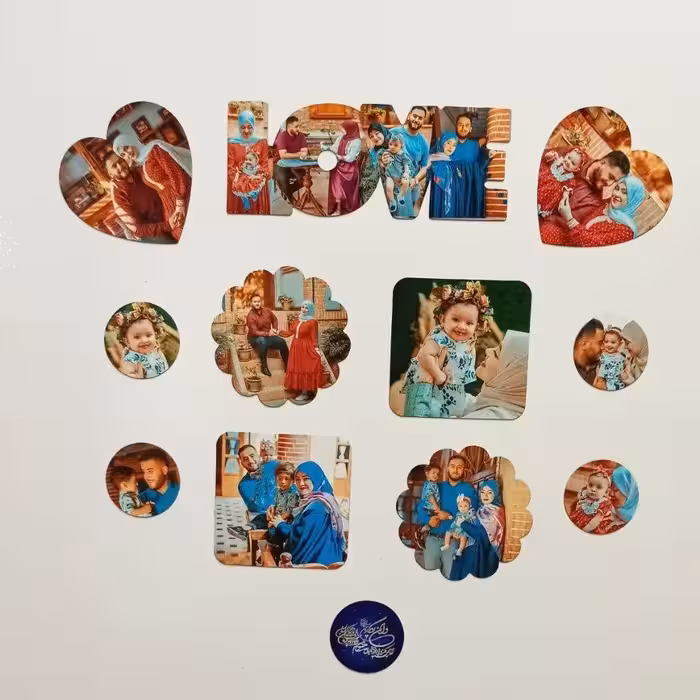 پک چاپ عکس مگنت های لاو و قلب و و مربع و گل و مینی دایره ماناچاپ