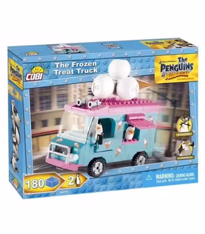 اسباب بازی ساختنی مدل پنگوئن ها- ماشین بستنی فروشی Cobi Penguins IceCream Truck