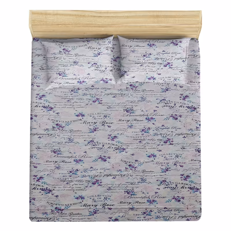 سرویس ملحفه مدل رز گاردن کد دونفره 3 تکه رنگ بندی دارد 