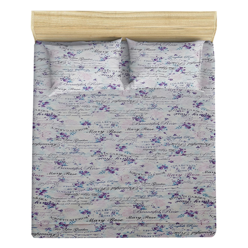 سرویس ملحفه مدل رز گاردن کد دونفره 3 تکه رنگ بندی دارد