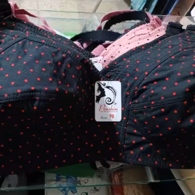 سوتین طرح توپی کتان زنانه