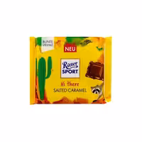 تابلت شکلات شیری با مغز کارامل نمکی 100 گرم RITTER SPORT salted caramel