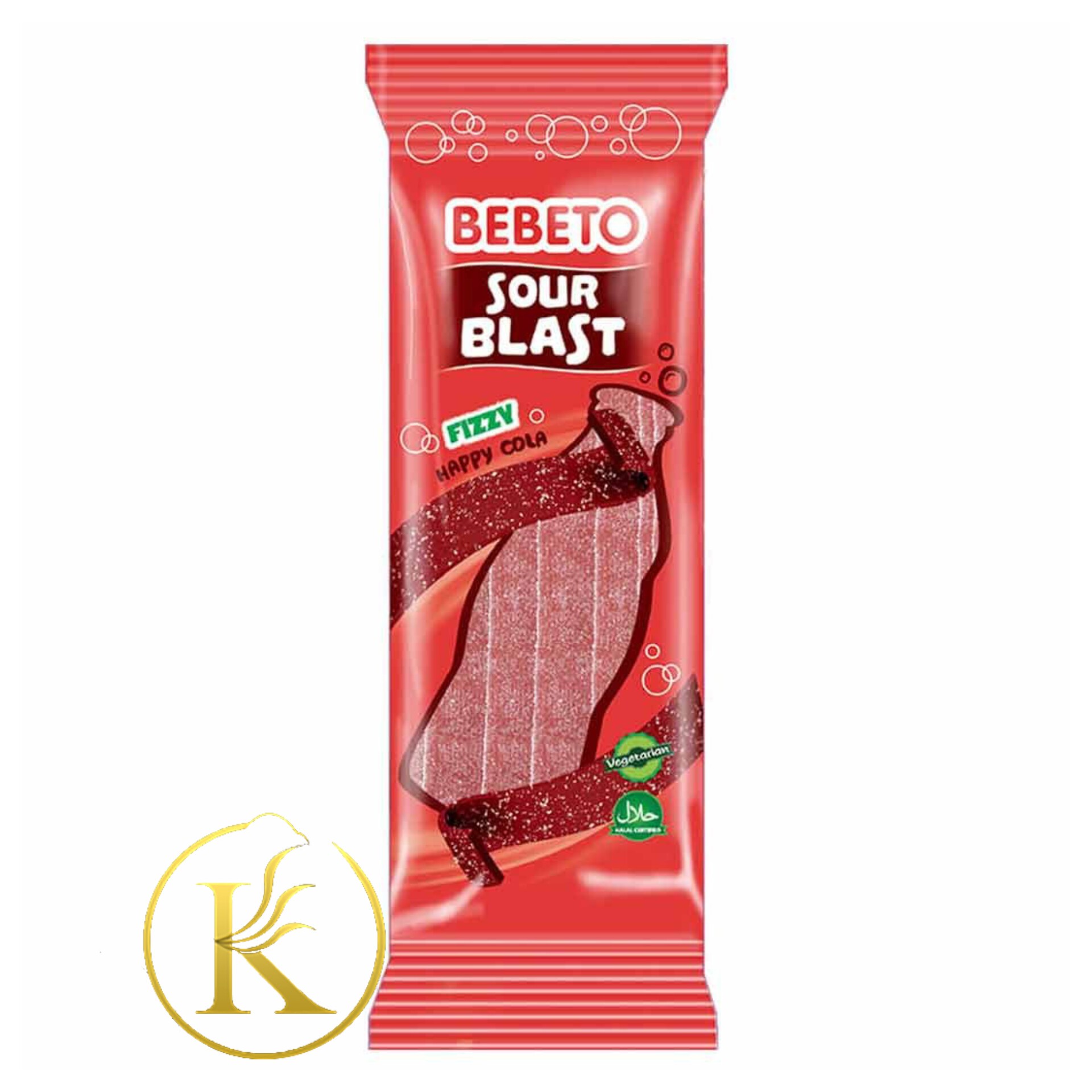 پاستیل ترش نواری نوشابه ای شکری ببتو ترکیه (180 گرم )BEBETO