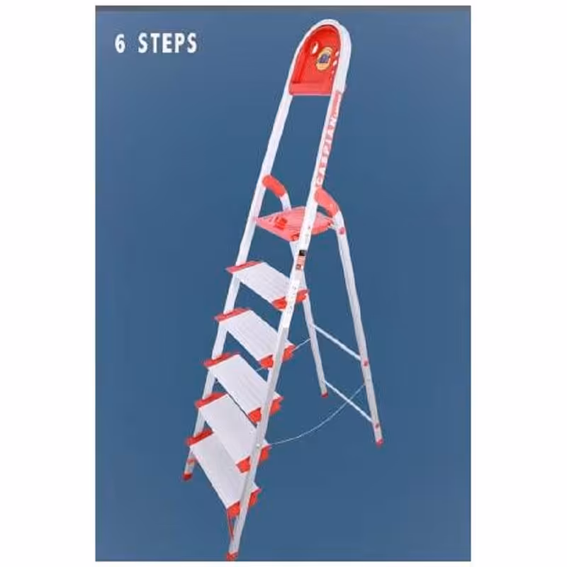 نردبان آلمینیوم 6 پله کاسپین(ارسال رایگان) (خرید مستقیم از پخش عمده)