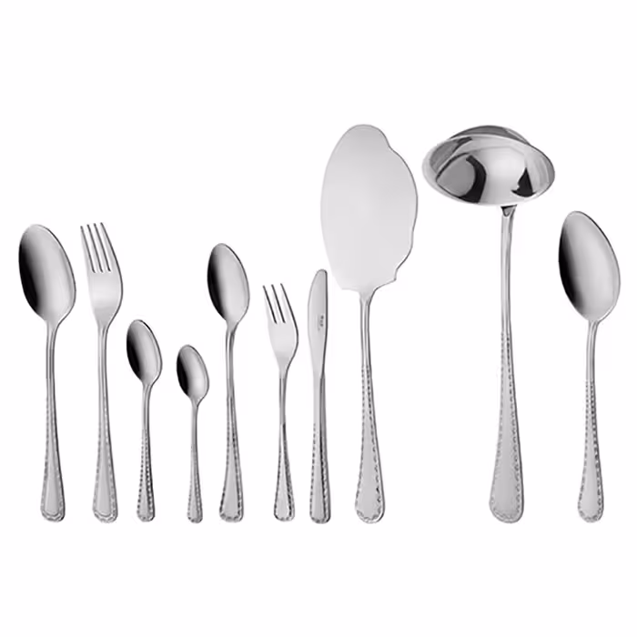 سرویس قاشق و چنگال 24 نفره ناب استیل طرح برلین استیل براق (98 پارچه)