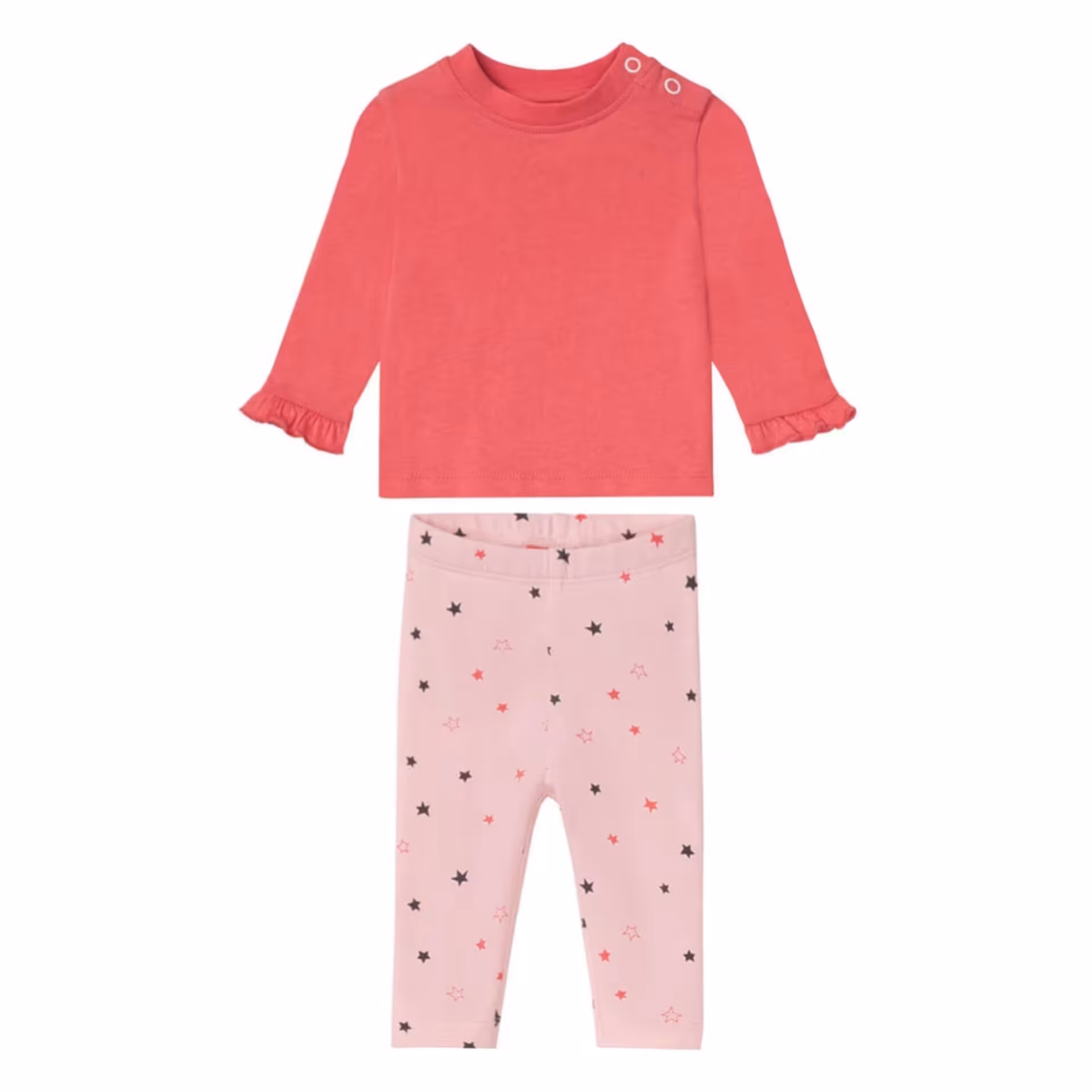 ست دخترانه بلوز و شلوار  صورتی برندلوپیلو  LUPILU  آلمان  سایز 12 تا 24 ماه 