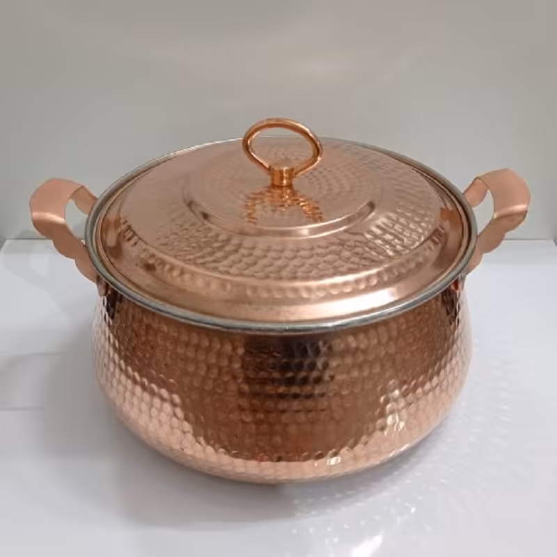 قابلمه مسی زنجان طرح دیگ سایز 4 (هشت نفره )