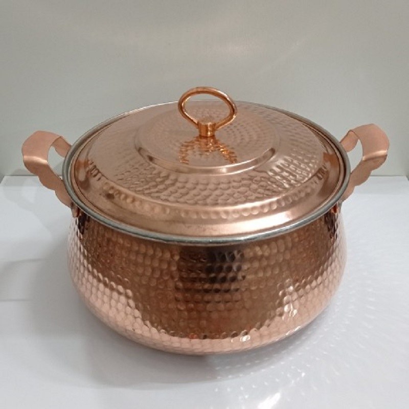 قابلمه مسی زنجان طرح دیگ سایز 4 (هشت نفره )