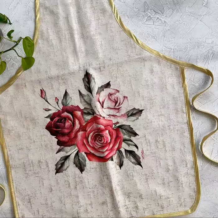 پیشبند مخمل نسوز مدل پرنسس لوکس طرح 52