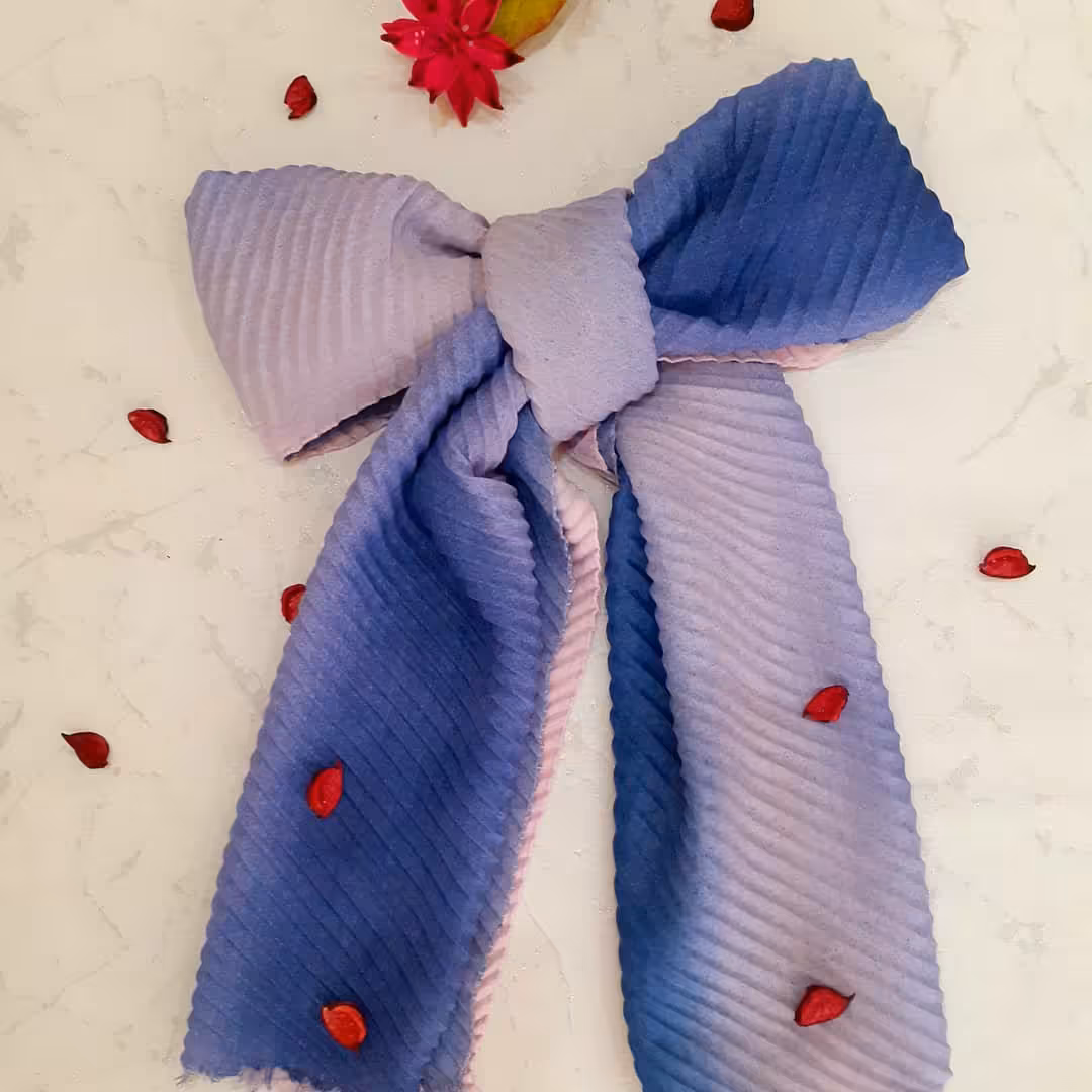 شال نخی پلیسه طیفی دورنگ