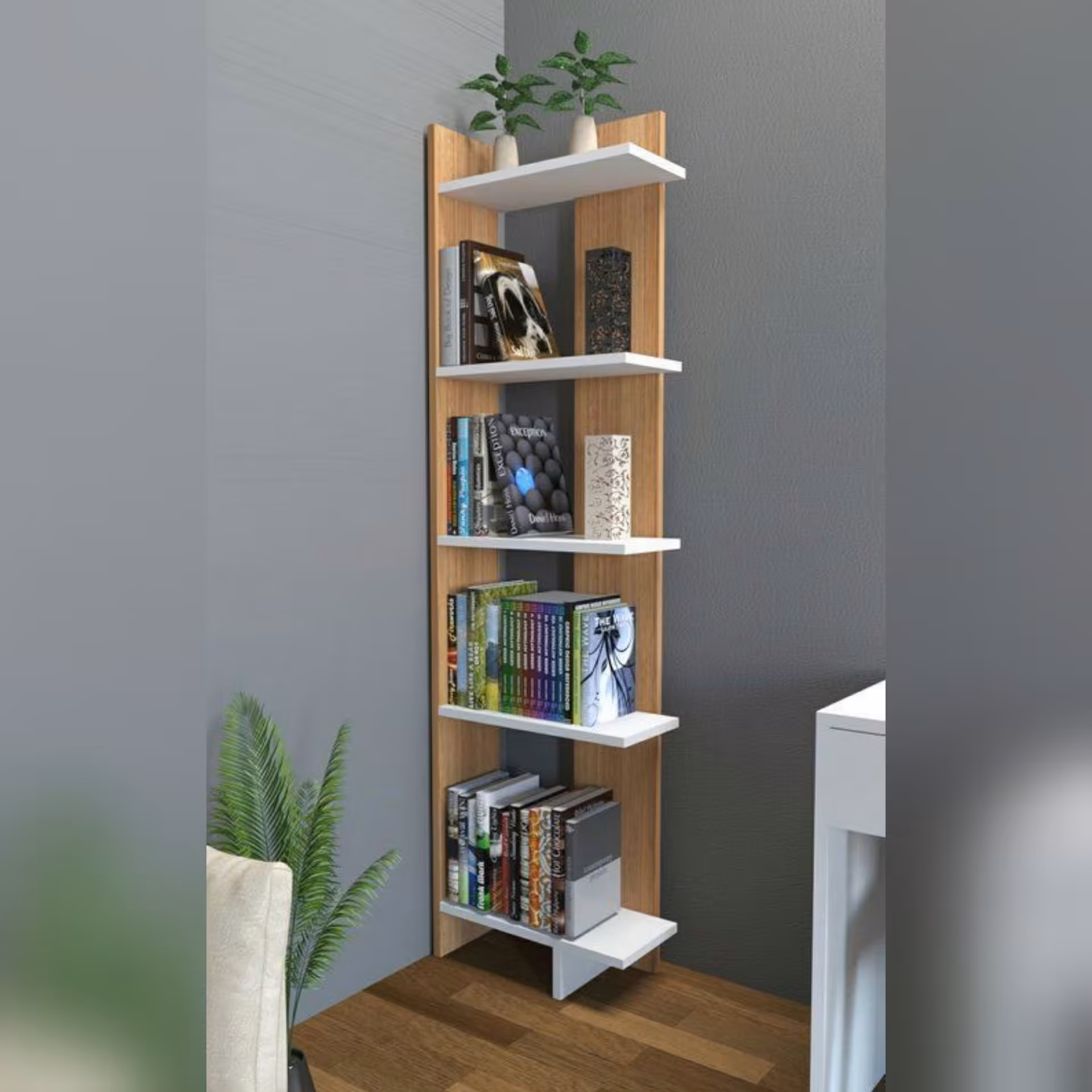 قفسه کتاب و دکوری ام دی اف کد B02 (مستقیم از تولیدکننده) -ارسال با باربری