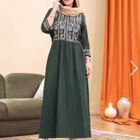 پیراهن ساحلی لنین شسته شده مدل پوپک - کد 2473