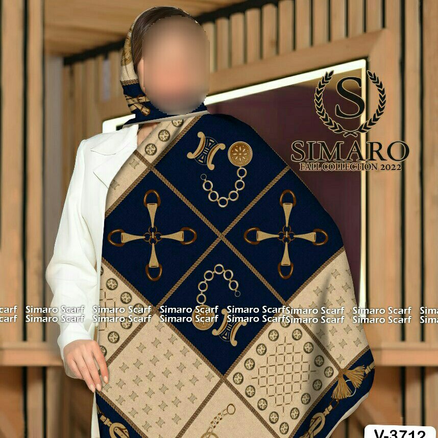 روسری کرپ حریر قواره بلند کد  048
