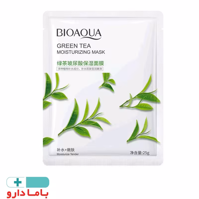 ماسک ورقه ای پپتاید و چای سبز بیوآکوا
