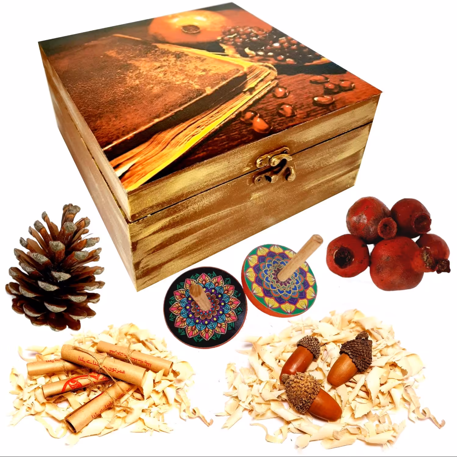 ست هدیه دکوراتیو مدل شب یلدا کد 04 مجموعه 17 عددی
