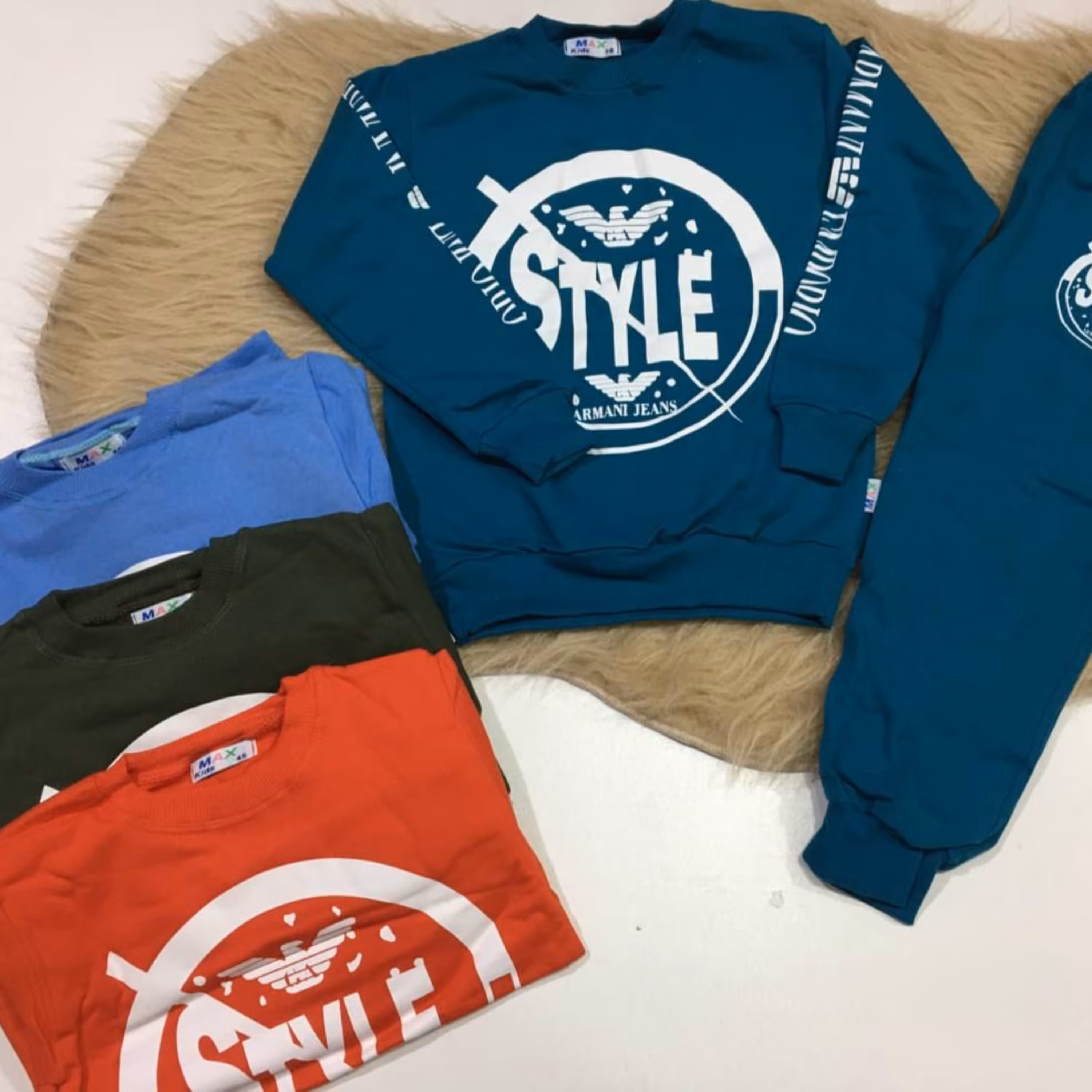 بلوز شلوار پسرانه چاپ خورده سایز45-50