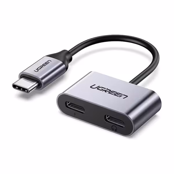 تبدیل Type C Maleیوگرین به 2*Type C Female مدل CM232 کد 60165