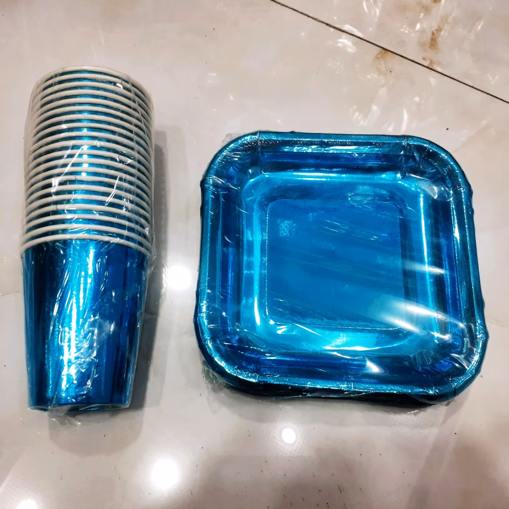 بشقاب و لیوان متالایز 20 عددی