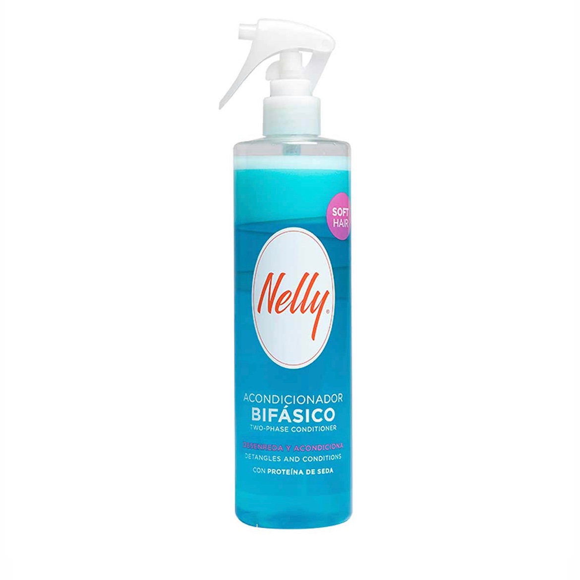 اسپری دو فاز مو احیا کننده و آبرسان روزانه نلی NELLY مدل SOFT HAIR حجم 400 میل