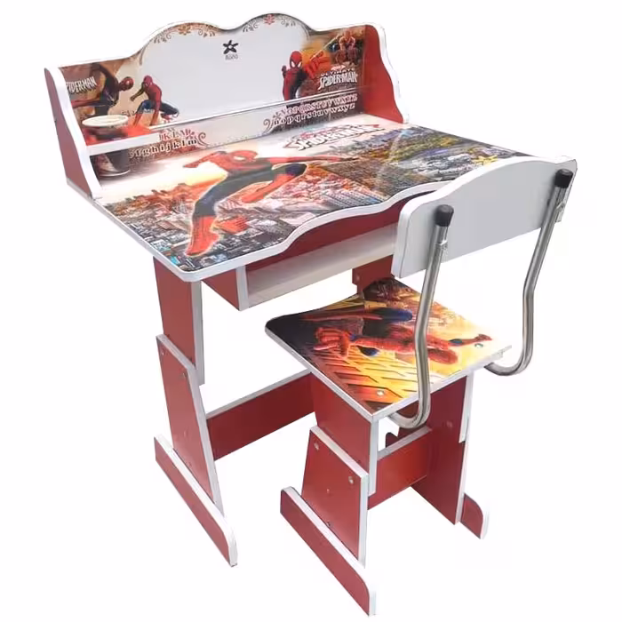 خرید میز و صندلی تحریر کودک طرح مرد عنکبوتی مدل MDF
