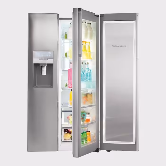 یخچال فریزر ساید بای ساید 32 فوت اسنوا مدل گالری (3 درب) SN8-3032SS رنگ استیل