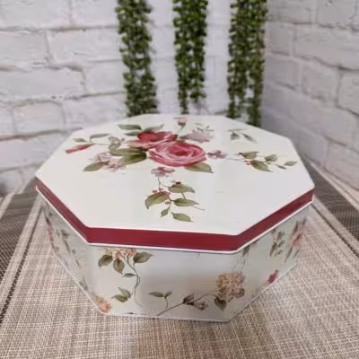 جعبه فلزی گلدار